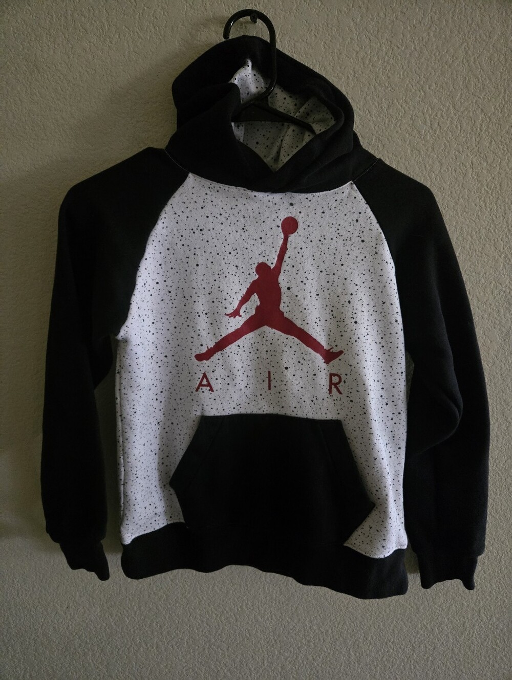 Jordan Grey/Black Hoodie with Red Jumpman.  Youth Med